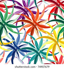 Vivid colorful repeating flower seamless background