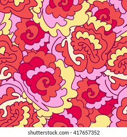 Vivid colorful seamless pattern. Vector illustration. Abstract wave design. Pattern can be used as wrapping paper, background, fabric print, web page backdrop, wallpaper and more