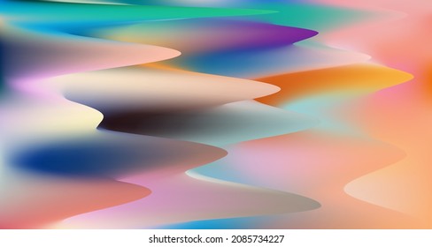 Colores vivos fondo vectorial abstracto de gradiente líquido gradiente líquido. Afiche de degradado fluido o fondo del sitio web. Fondo multicolor liso y borroso.