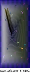 vivid communication between Alphabet Y, backdrop in various line