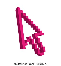 vivid computer cursor isolated on white background