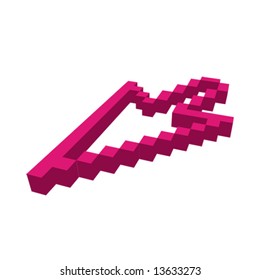 vivid computer cursor isolated on white background