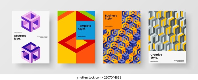 Vivid Corporate Identity Design Vektorlayout Zusammensetzung. Neue Kollektion von Mosaikfliesen-Flyer.