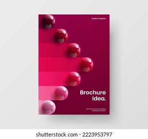 Vivid Corporate Identity, Vektordesign Layout. Farbige, realistische Sphären bedeckende Vorlage.
