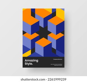 Un concepto vivo de diseño de vectores de identidad corporativa. Plantilla de rótulo con formas de mosaico modernas.