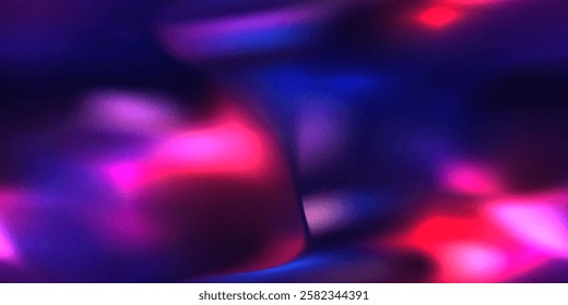 Vivid cyberpunk seamless bg with grainy texture. Abstract vector illustration with gradient mesh in vaporwave colors