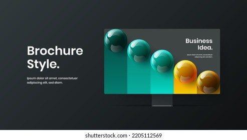 Vivid desktop mockup web project layout. Bright website screen vector design template.
