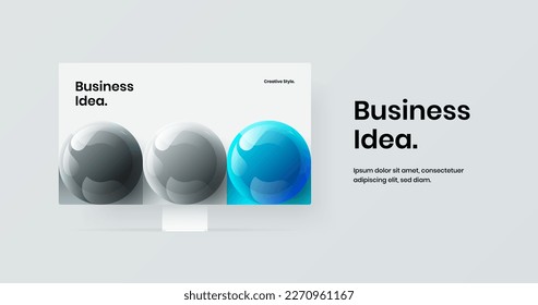 Vivid desktop mockup web project layout. Premium banner design vector concept.