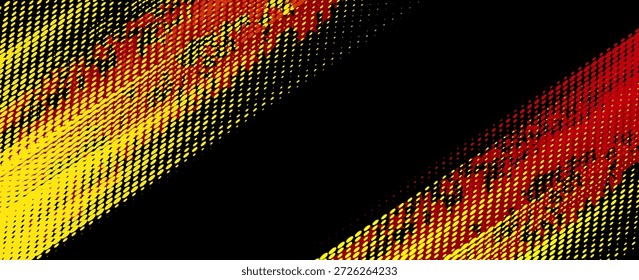 Padrão abstrato vermelho-amarelo diagonal vívido com textura de meio-tom para fundos modernos