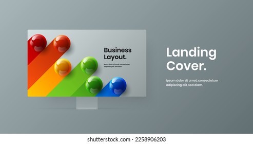 Vigorosa plantilla de banner de simulación. Concepto de diseño vectorial de sitios web premium.