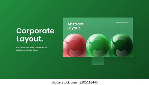 Vivid display mockup presentation template. Bright web banner vector design concept.