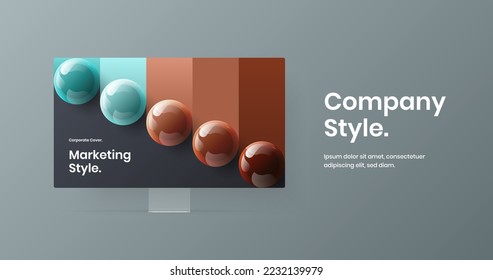 Vivid display mockup site screen layout. Colorful web project design vector illustration.