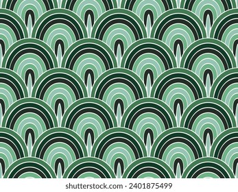 Vector de escala de piel de dragón vivo ornamento sin fisuras. Textura de escala de pescado multicolor. Impresión de escuadrón de dragón textil. Sencillo fondo de squama animal. Ornamento estilizado japonés.
