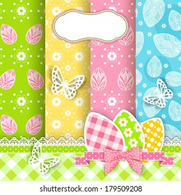 Vivid Easter backgrounds for scrapbook.  Vector. 