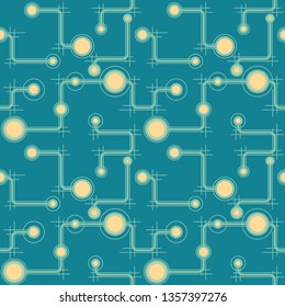 Vivid fireflies abstract hand-drawn sketch. Vector circuit pattern for textile, prints, wallpaper, wrapping paper, web decor etc.