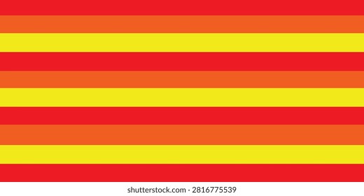 Vivid flag featuring horizontal red and yellow stripes, representing national or regional colors with bold, bright design.