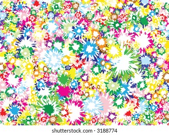 Lot of vivid flowers - background / pattern / texture