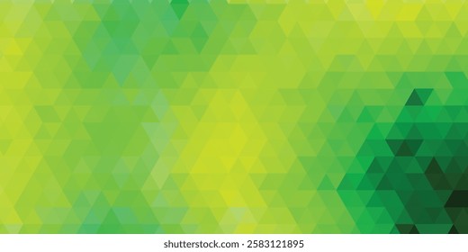 Vivid Geometric Harmony in Green Tones