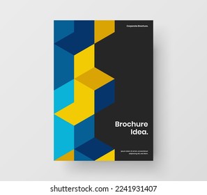 Diseño de banner de patrones geométricos vivos. Ilustración vectorial de diseño A4 de la portada premium de la empresa.