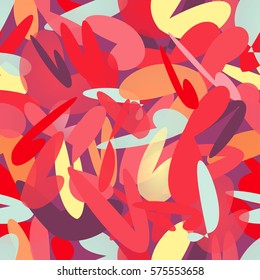 Vivid geometrical seamless pattern with unusual abstract geometrical shapes.