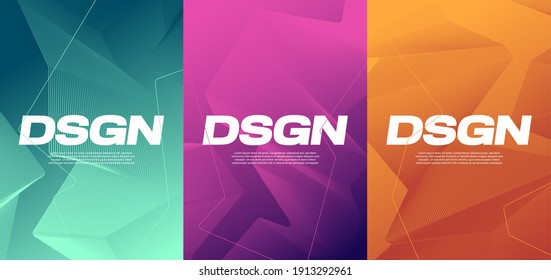 Diseños abstractos de gradientes vivos, cubiertas de colores, fondos vectoriales.