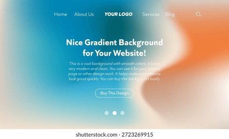 Fundo de gradiente vívido misturando azul-petróleo brilhante e laranja quente, criando uma estética dinâmica e moderna para páginas da Web, arte digital ou materiais de marketing