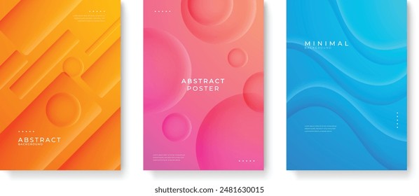 vivid gradient colorful abstract geometri design background