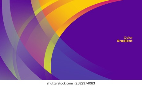 Vivid gradient composition with sleek, colorful curves and overlapping patterns, perfect for modern art projects and creative visuals.