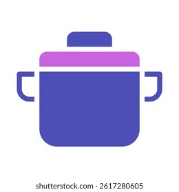 Vivid Gradient Pot Icon for Culinary Illustrations