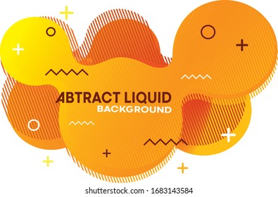 puntos de degradado vívidos con símbolos geométricos colocados en un fondo aislado. Elementos abstractos para el diseño de colores vivos a la moda. Cortes fluidas, dopas onduladas, elementos flotantes. Ilustración de salpicaduras de plasma