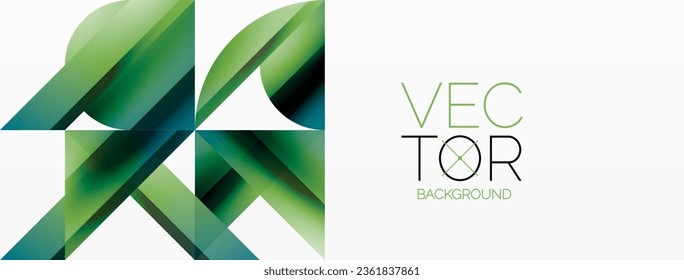 Vivid gradient triangles and circles on white. Mesmerizing fusion of shapes for digital designs, presentations, website banners, social media posts