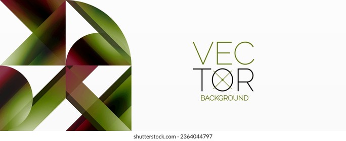 Vivid gradient triangles and circles on white. Mesmerizing fusion of shapes for digital designs, presentations, website banners, social media posts