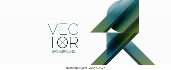 Vivid gradient triangles and circles on white. Mesmerizing fusion of shapes for digital designs, presentations, website banners, social media posts