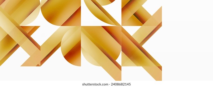 Vivid gradient triangles and circles on white. Mesmerizing fusion of shapes for digital designs, presentations, website banners, social media posts