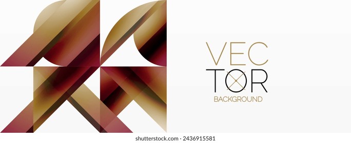 Vivid gradient triangles and circles on white. Mesmerizing fusion of shapes for digital designs, presentations, website banners, social media posts
