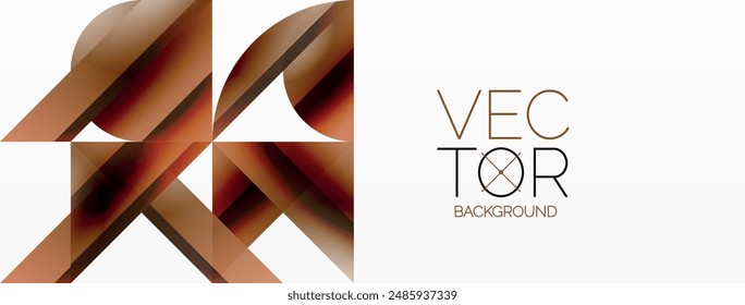 Vivid gradient triangles and circles on white. Mesmerizing fusion of shapes for digital designs, presentations, website banners, social media posts