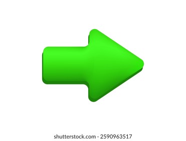 A vivid green arrow pointing left, suitable for indicating direction or emphasis.