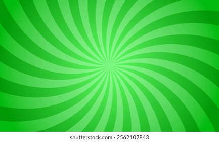 Vivid green spiral swirl background with radiating curved lines, creating a fresh, dynamic, and energetic abstract design.
