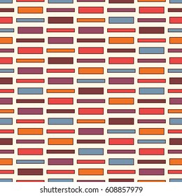 Vivid horizontal lines background. Bright abstract wallpaper. Seamless surface pattern with geometric ornament. Stripes motif. Modern style digital paper for textile print, page fill. Vector art