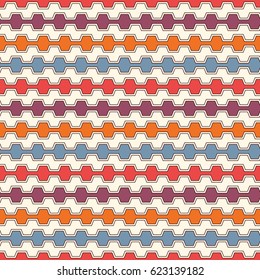 Vivid horizontal lines background. Bright abstract wallpaper. Seamless surface pattern with geometric ornament. Stripes motif. Modern style digital paper for textile print, page fill. Vector art