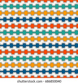 Vivid horizontal lines background. Bright abstract wallpaper. Seamless surface pattern with geometric ornament. Stripes motif. Modern style digital paper for textile print, page fill. Vector art