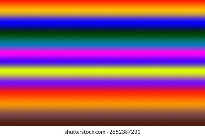 Listras horizontais vívidas em cores de gradiente do arco-íris, ideais para designs visuais com temas técnicos, rave, EDM ou futurísticos