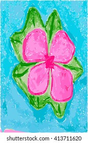 vivid illustration of bouquets of flowers, created using watercolor and simple vector. 
