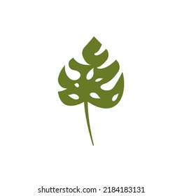 Vivid image of flower. Perfect for articles, books, apps, web sites, textile. Illustration of monstera leaf 