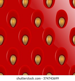 vivid image of the surface of ripe strawberries