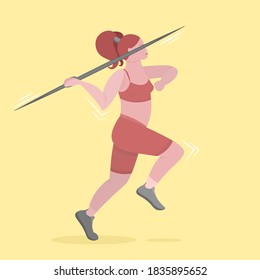 is a vivid javelin throwing technique.