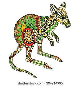 Vivid kangaroo illustration 