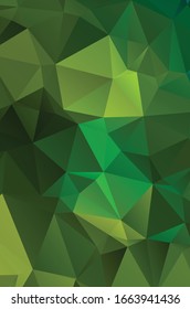 Vivid light Green vector Low poly crystal background. design pattern illustration