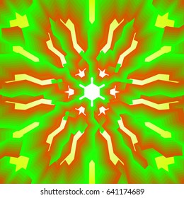 vivid lightning background colored in green and orange. vector 