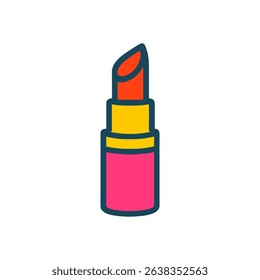Vivid lipstick a touch of glamour icon illustration element